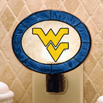 West Virginia Mountaineers NCAA College Art Glass Nightlight