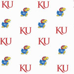 Kansas Jayhawks Fitted Crib Sheet - White