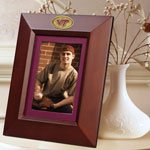 Virginia Tech Hokies NCAA College 10" x 8" Brown Vertical Picture Frame