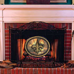 New Orleans Saints NFL Stained Glass Fireplace Screen