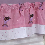 Dance On Window Valance - Pink