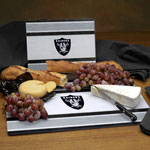 Oakland Raiders NFL Glass Cutting Board Set