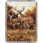 Hautman Bros. Royal Pair 48" x 60" Metallic Tapestry Throw