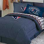 Houston Texans NFL Team Denim Twin Comforter / Sheet Set