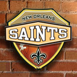 New Orleans Saints NFL Neon Shield Wall Lamp