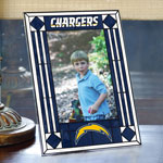 San Diego Chargers NFL 9" x 6.5" Vertical Art-Glass Frame