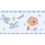 Girl Accessories Wall Border with Blue Background