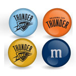 Oklahoma City Thunder Custom Printed NBA M&M's With Team Logo