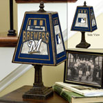 Milwaukee Brewers MLB Art Glass Table Lamp