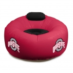 Ohio State Buckeyes NCAA College Vinyl Inflatable Chair w/ faux suede cushions