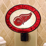 Detroit Redwings NHL Art Glass Nightlight