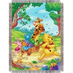 Winnie The Pooh Sweet Summer Day 48" x 60" Metallic Tapestry Throw