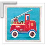 Fire Engine - Contemporary mount print with beveled edge