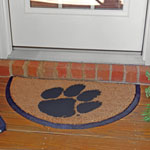 Clemson Tigers NCAA College Half Moon Outdoor Door Mat