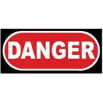 DANGER - Contemporary mount print with beveled edge