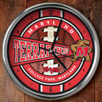 Maryland Terrapins NCAA College 12" Chrome Wall Clock