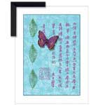 Butterfly Peace - Contemporary mount print with beveled edge