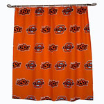 Oklahoma State Cowboys 100% Cotton Sateen Shower Curtain - Orange
