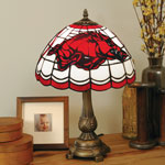 Arkansas Razorbacks NCAA College Stained Glass Tiffany Table Lamp