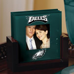 Philadelphia Eagles NFL Art Glass Photo Frame Coaster Set