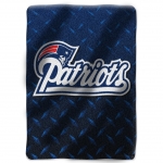 New England Patriots NFL "Diamond Plate" 60' x 80" Raschel Throw