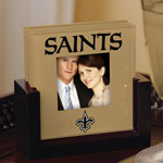 New Orleans Saints NFL Art Glass Photo Frame Coaster Set