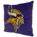 Minnesota Vikings NFL 16" Embroidered Plush Pillow with Applique