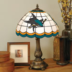 San Jose Sharks NHL Stained Glass Tiffany Table Lamp
