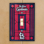 St. Louis Cardinals MLB Art Glass Single Light Switch Plate Cover
