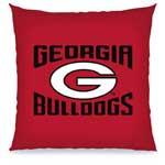 UGA University of Georgia Bulldogs 18" Toss Pillow