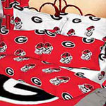 Georgia Bulldogs 100% Cotton Sateen Standard Pillow Sham - Red