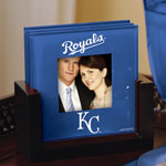 Kansas City Royals MLB Art Glass Photo Frame Coaster Set