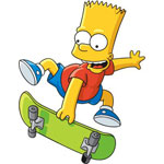 Bart SK8 Fathead Simpsons Wall Graphic