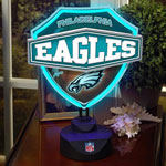 Philadelphia Eagles NFL Neon Shield Table Lamp