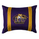 LSU Louisiana State Tigers Side Lines Pillow Sham