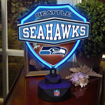 Seattle Seahawks NFL Neon Shield Table Lamp
