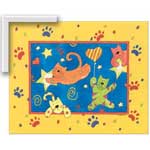 Crazy Cats - Contemporary mount print with beveled edge