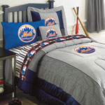 New York Mets MLB Authentic Team Jersey Bedding Queen Comforter / Sheet Set