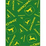 John Deere Multi Logo 60" x 80" Classic Collection Blanket / Throw