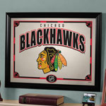 Chicago Blackhawks NHL Framed Glass Mirror