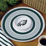 Philadelphia Eagles NFL 14" Round Melamine Chip and Dip Bowl