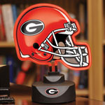 Georgia UGA Bulldogs NCAA College Neon Helmet Table Lamp