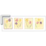 Sherbert Tulips - Contemporary mount print with beveled edge