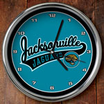 Jacksonville Jaguars NFL 12" Chrome Wall Clock