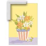 Patchwork Floral - Contemporary mount print with beveled edge
