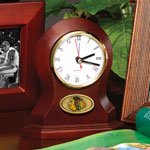 Chicago Blackhawks NHL Brown Desk Clock