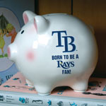 Tampa Bay Devil Rays MLB Ceramic Piggy Bank