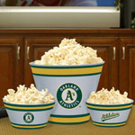 Oakland Athletics MLB Melamine 3 Bowl Serving Set