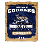 Brigham Young Cougars College "Property of" 50" x 60" Micro Raschel Throw