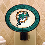 Miami Dolphins NFL Art Glass Nightlight